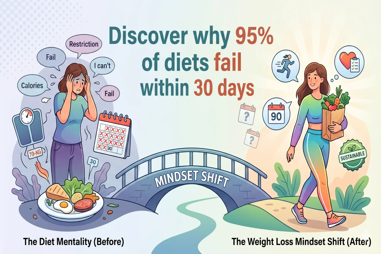 The Weight Loss Mindset Shift: Discover why 95% of diets fail within 30 days